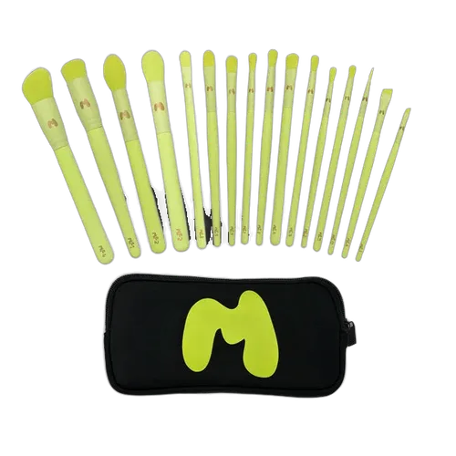 Made by Mitchell 16 Piece Makeup Brush Set & Brush Pouch
